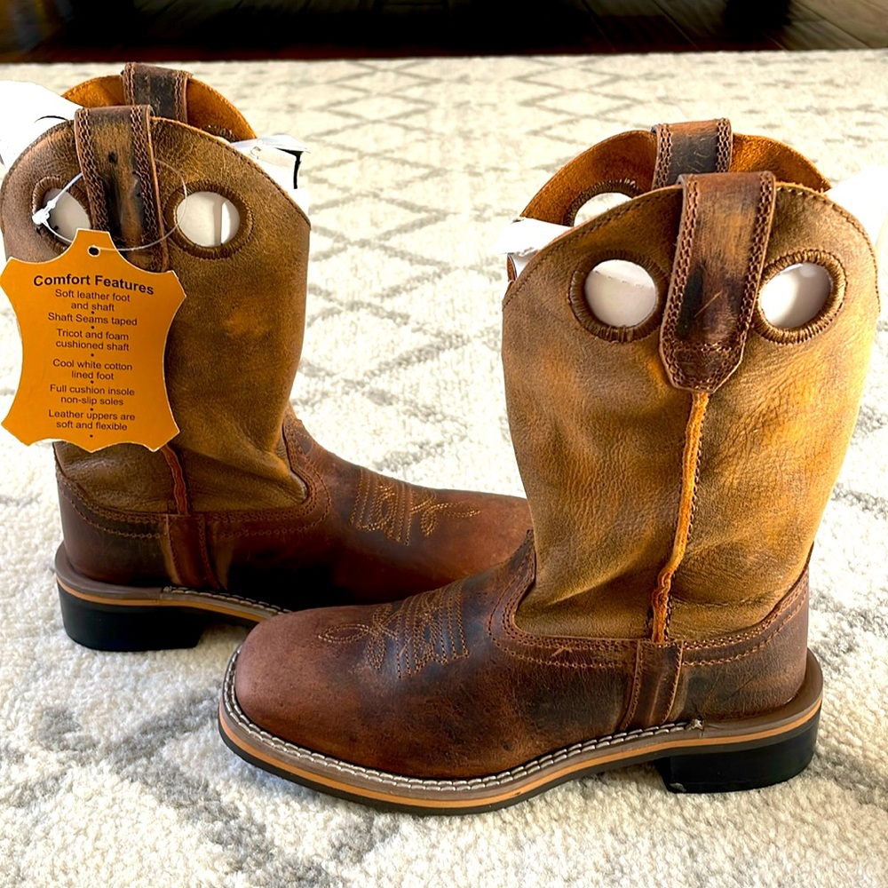 Kids Smoky Mountain Cowboy Boots. BRAND NEW! Leather. Size 13